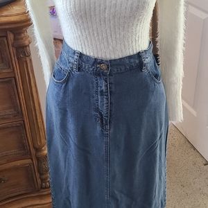 Jones New York maxi jean skirt